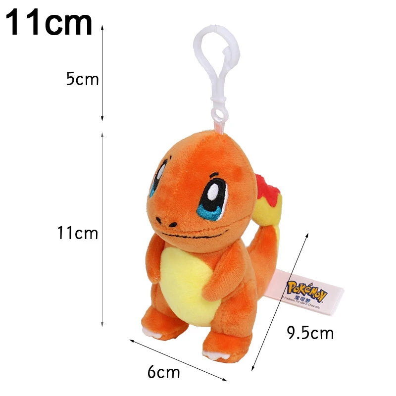 Pokemon Bag Pendant Cute Plush Pikachu Keychain Charmander Squirtle Bulbasaur Snorlax Stuffed Toy Small Doll Gift For Kid