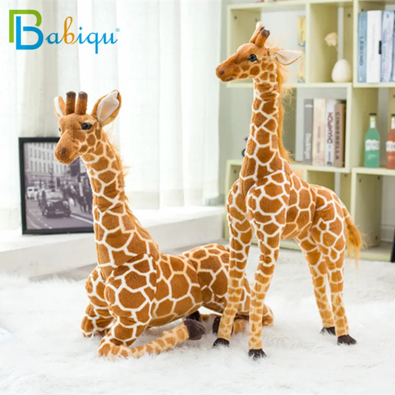 50-140cm Giant Real Life Giraffe Plush Toys Cute Stuffed Animal Soft Giraffe Doll Birthday Gift Kids Toy