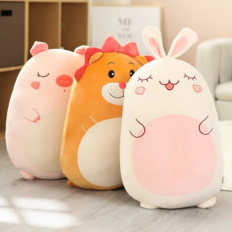 80cm Squish Pillow Plush Toy Animal Kawaii Unicorn Dinosaur Lion Soft Big Pillow Buddy Stuffed Cushion Valentine's Gift For Girl