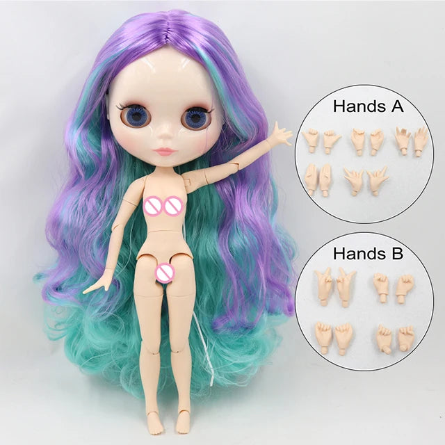 ICY DBS Blyth Doll 1/6 BJD Joint Body 30cm Nude Doll White Skin Tan Skin Dark Skin Special Price Girls Gift Random Eyes Colors