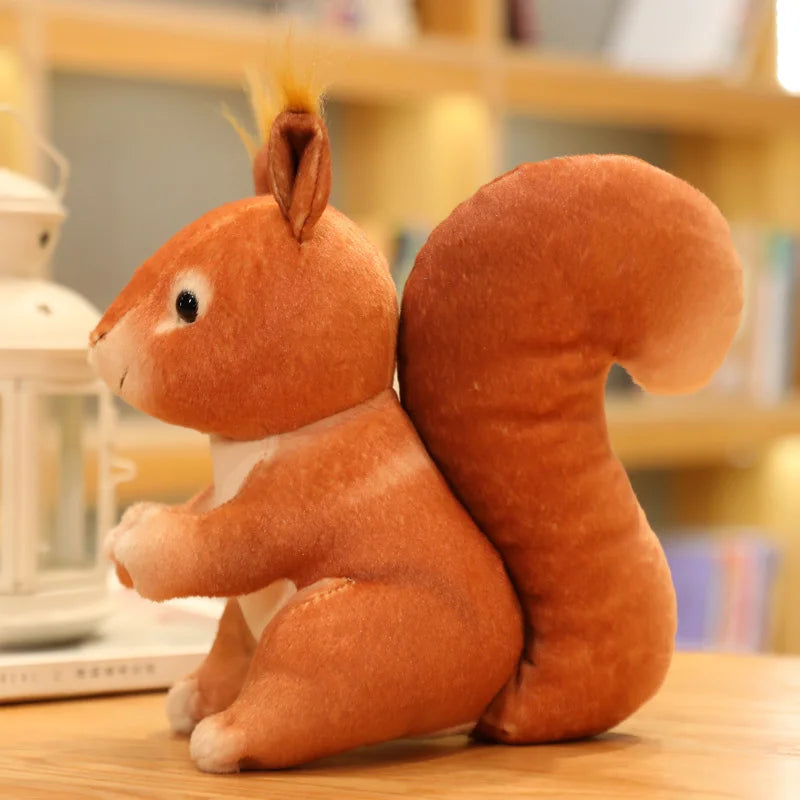 Soft Unique Lifelike Squirrel Plush Toys Simulation Squirrel Stuffed Toy Dolls Wild Animals Doll Children Kids Birthday Gifts