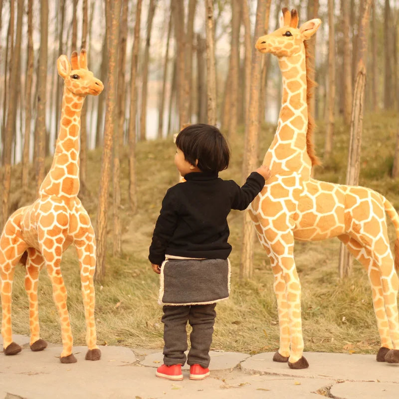 50-140cm Giant Real Life Giraffe Plush Toys Cute Stuffed Animal Soft Giraffe Doll Birthday Gift Kids Toy