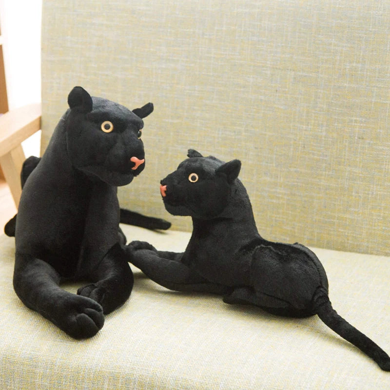 1PC 30/38/46CM Simulation Animal Big Leopard Plush Toys Black Panther Soft Stuffed Pillow Leopard Animal Doll Toys For Children