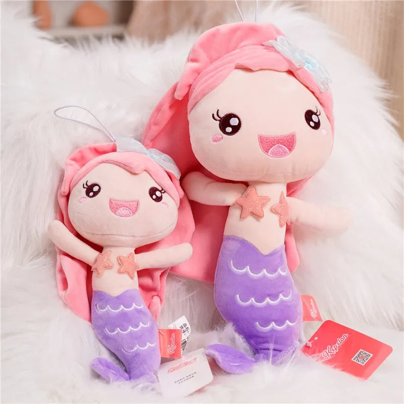 New Beautiful Mermaid Plush Toy Kids Girl Cartoon Stuffed Little Mermaid Doll Home Decoration Girls Girlfriend Birthday Gifts