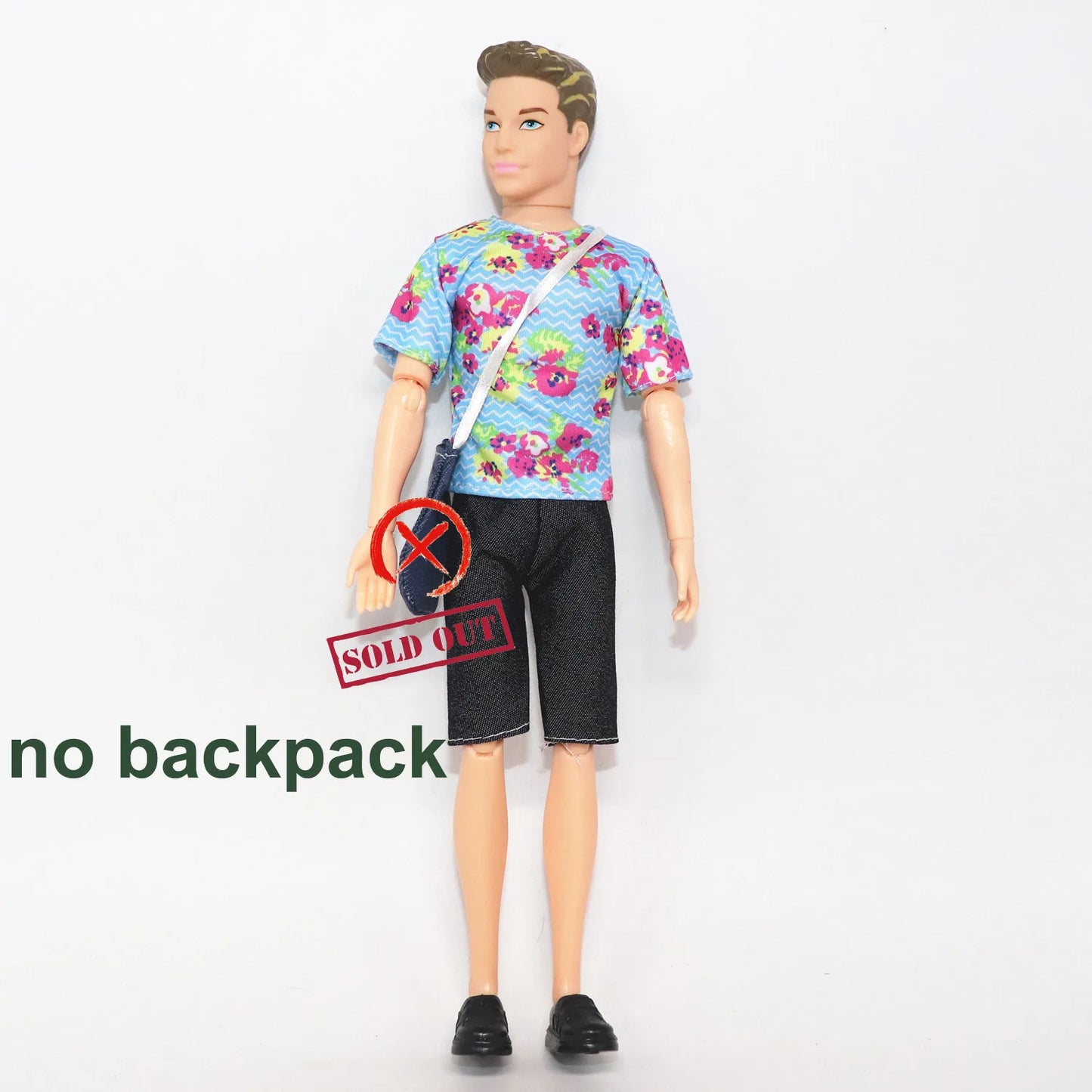 1 Set Ken Doll Cloth Fashion Daily Wear Student Suit With Backbag Schoolbag Male Doll Clothes 1/6 Ken Clothes Doll Accessories