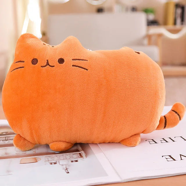 Kawaii Cat plush Pillow kitten Cushion soft Colorful Stuffed Toys gray pink white plush doll houseware gifts for girlfriend