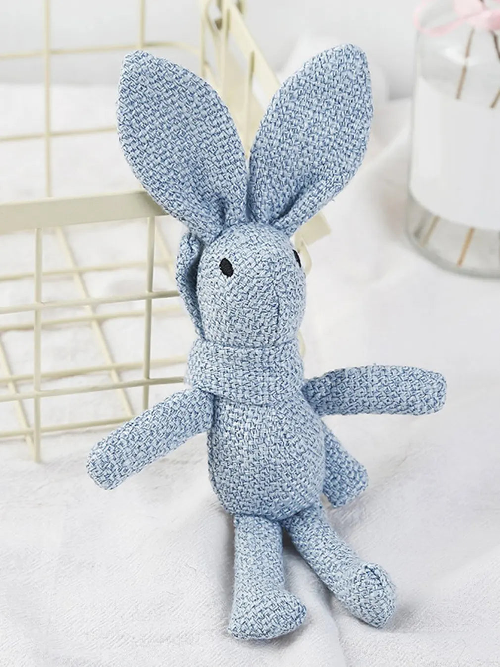 NEW Rabbit Plush , Animal Stuffed Dress Rabbit Key chain TOY, Kid's Party Plush TOY , Bouquet Plush Dolls