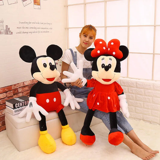 Hot Sale 40-100cm Stuffed Mickey&Minnie Mouse Plush Toy Dolls Soft Goofy Pluto Donald Duck Mickey Minnie Dolls Gifts for Kids