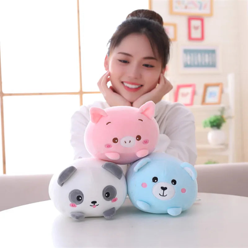 9 Styles Animal fat Dinosaur Pig Cat Bear Plush Toy Soft Cartoon Panda Hamster Elephant Deer Stuffed Doll Pillow Gift