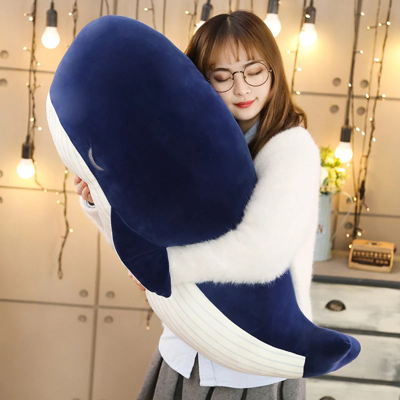 25cm Cartoon Blue Whale Plush Toys Stuffed Soft Lovely Sea Animal Dolls Cute Fish Pillow for Children Kids Birthday Xmas Gifts