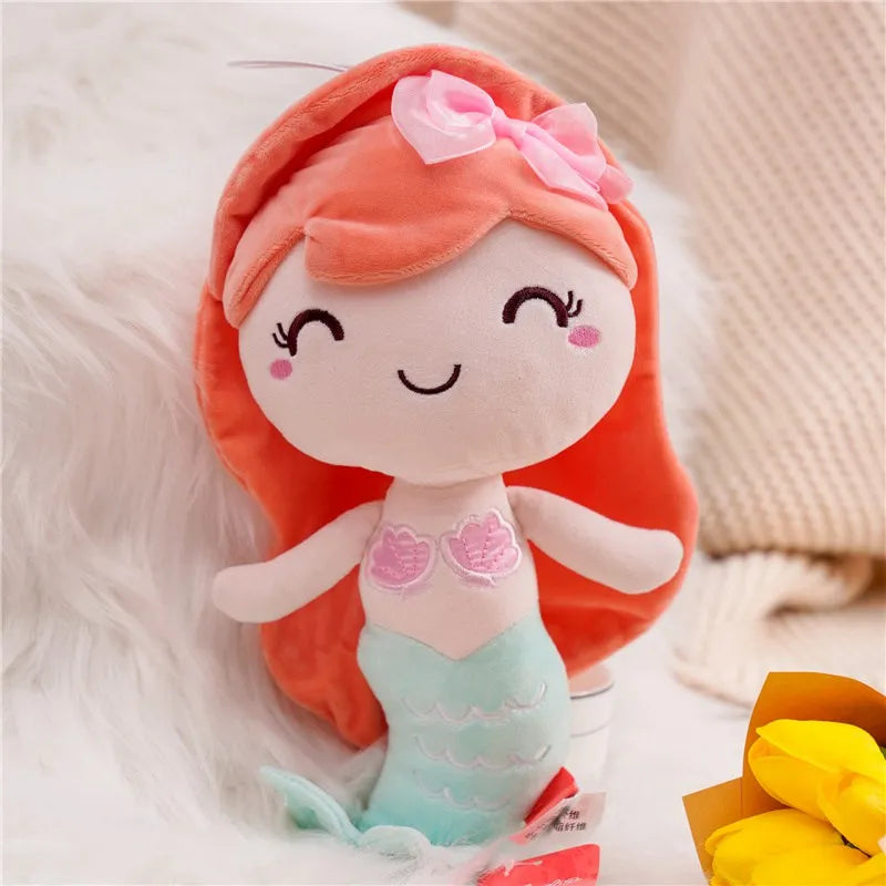 New Beautiful Mermaid Plush Toy Kids Girl Cartoon Stuffed Little Mermaid Doll Home Decoration Girls Girlfriend Birthday Gifts