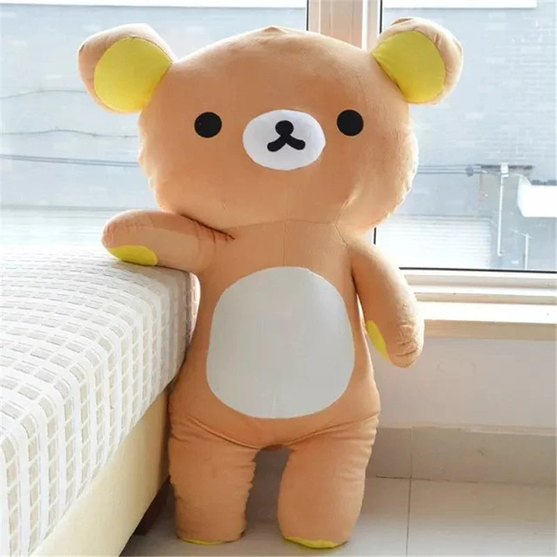 35-90cm Hug Rilakkuma Toy Japanese Anime Pillow Plush Toy Bear Doll Sleeping Pillow Bedroom Sofa Gifts For Kids Girl Kawaii