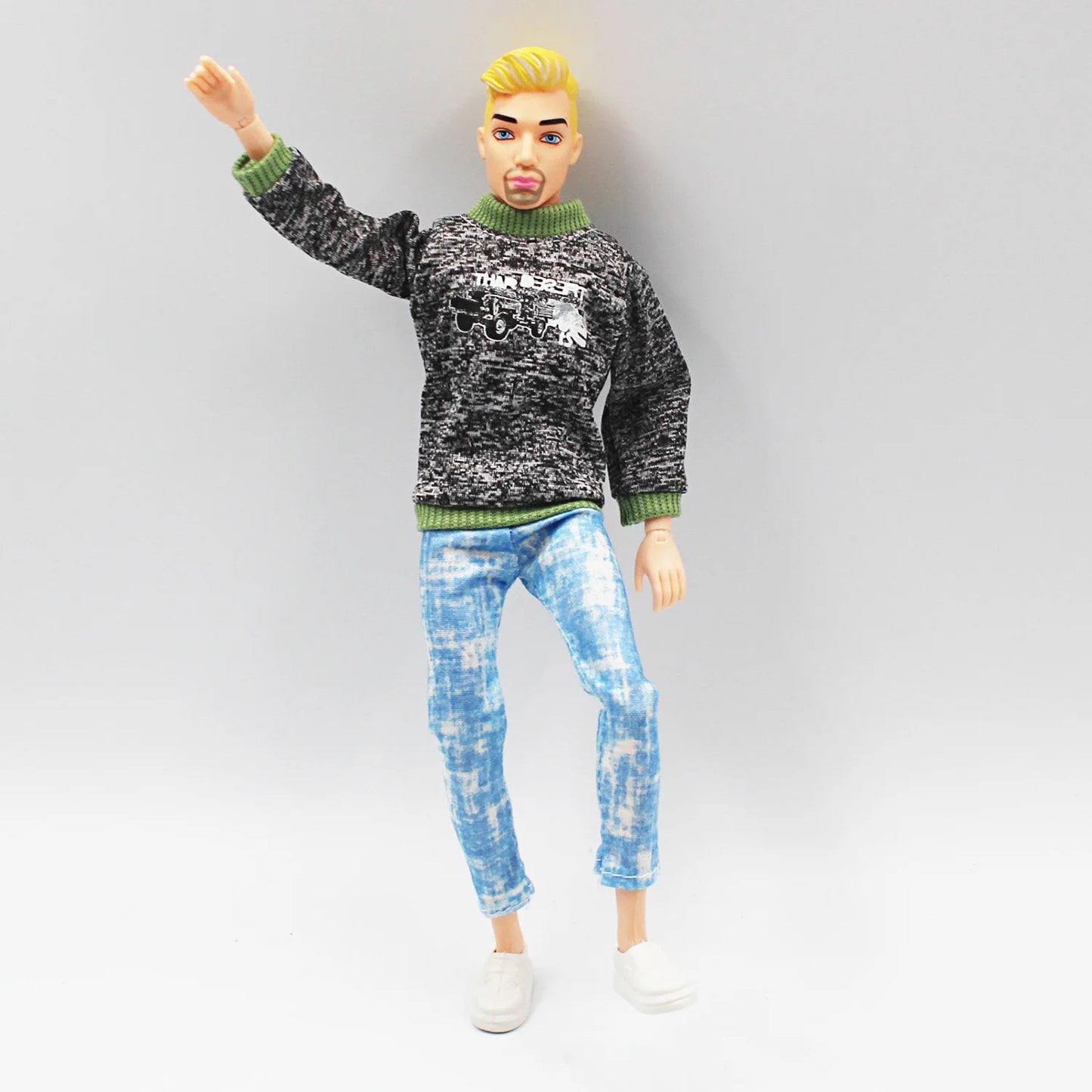 Ken Doll Clothes Doll Boyfriend Casual Wear Daily Suit Man Male Winter Sweater Cloths for Ken Doll Accessories for 30cm Doll