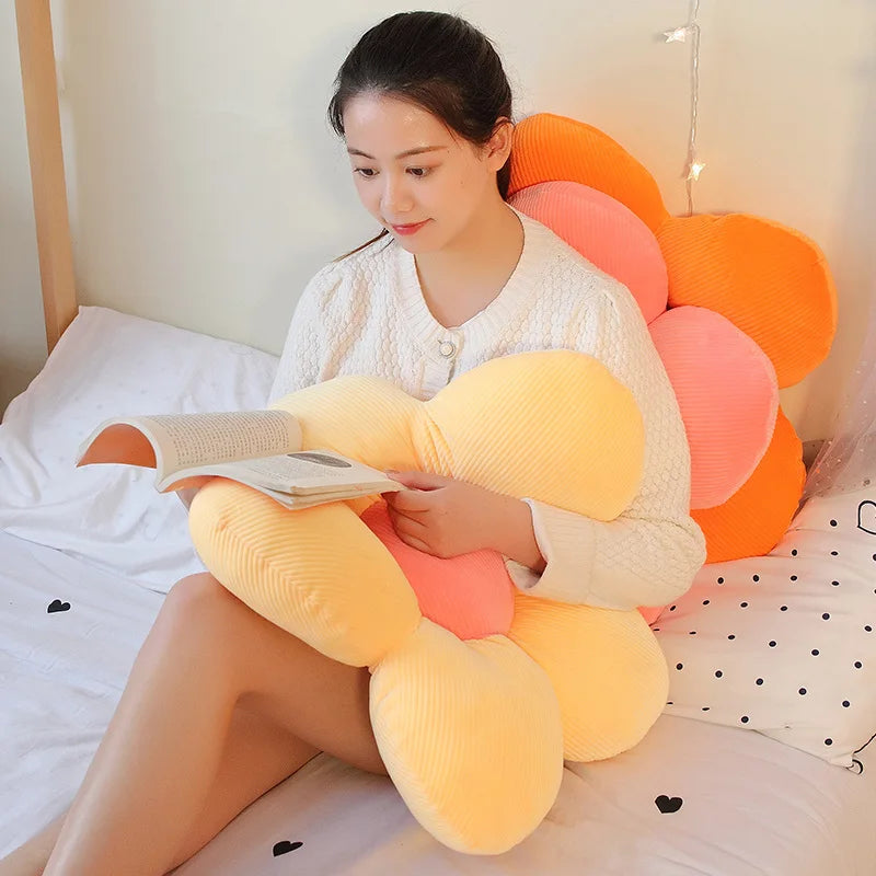 40/50/60CM Flower Plush Cushion Soft Cartoon Plant Stuffed Doll Chair Cushion Sofa Pillow Bed Decorative Floor Mat Kawaii Gift