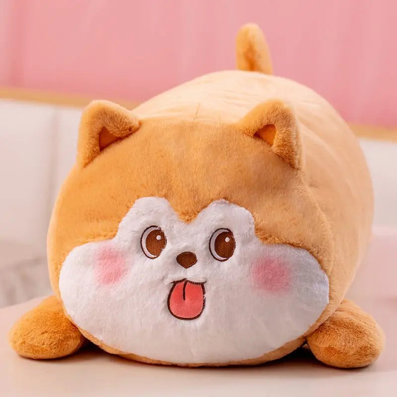 60cm Squish Pig&Fox&Dog&Rabbit Stuffed Doll Lying Plush Piggy Toy Animal Soft Plushie Pillow Cushion Kids Baby Comforting Gift