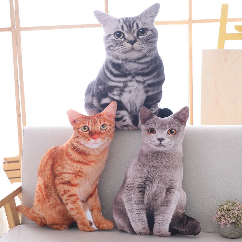 1pc 40cm Simulation Plush Cat Pillows Soft Stuffed Animals Cushion Sofa Decor Cartoon Plush Toys for Children Kids Gift