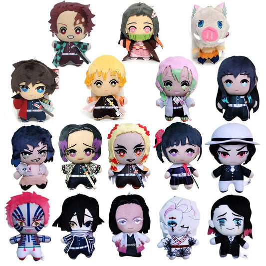 15cm Japan Anime Demon Slayer Tomioka Giyu Kamado Tanjirou Kamado Nezuko Agatsuma Zenitsu Plush Toys Doll Peluche Women Gift