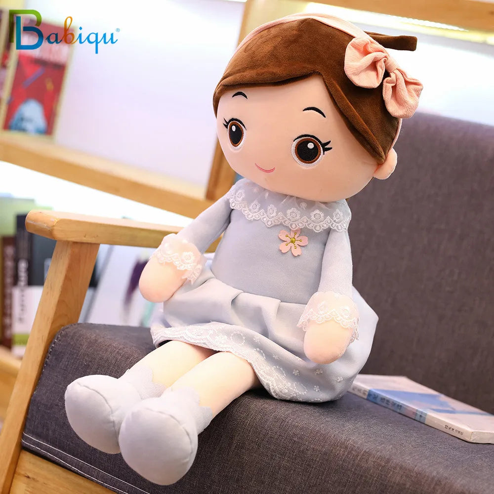 40-90cm Kawaii Plush Girl Dolls with Lace Clothes Soft Stuffed Dolls Lovely Plush Toys Girl Toys Kids Birthday Valentine Gift