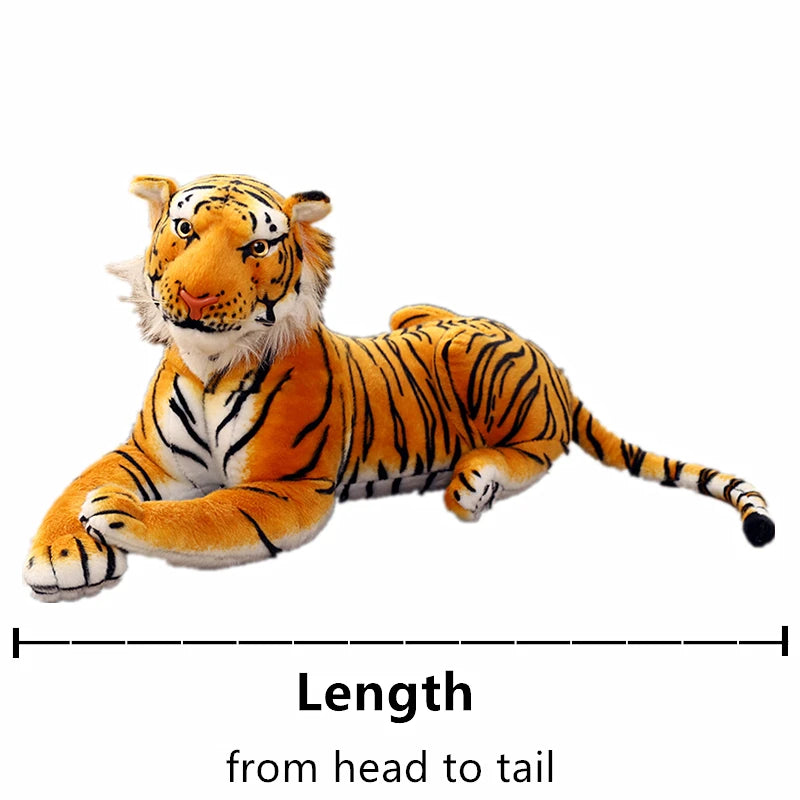 50-160cm Lifelike Tiger Plush Toys Ferocious Wild Animals Simulation White Brown Forest King Doll Children Kids Birthday Gifts