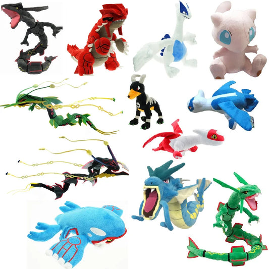 Kawaii Pikachu Charmander Bulbasaur Squirtle Pokemon Groudon Rayquaza Kyogre Plush Toys Stuffed Doll Christmas Kid Gift