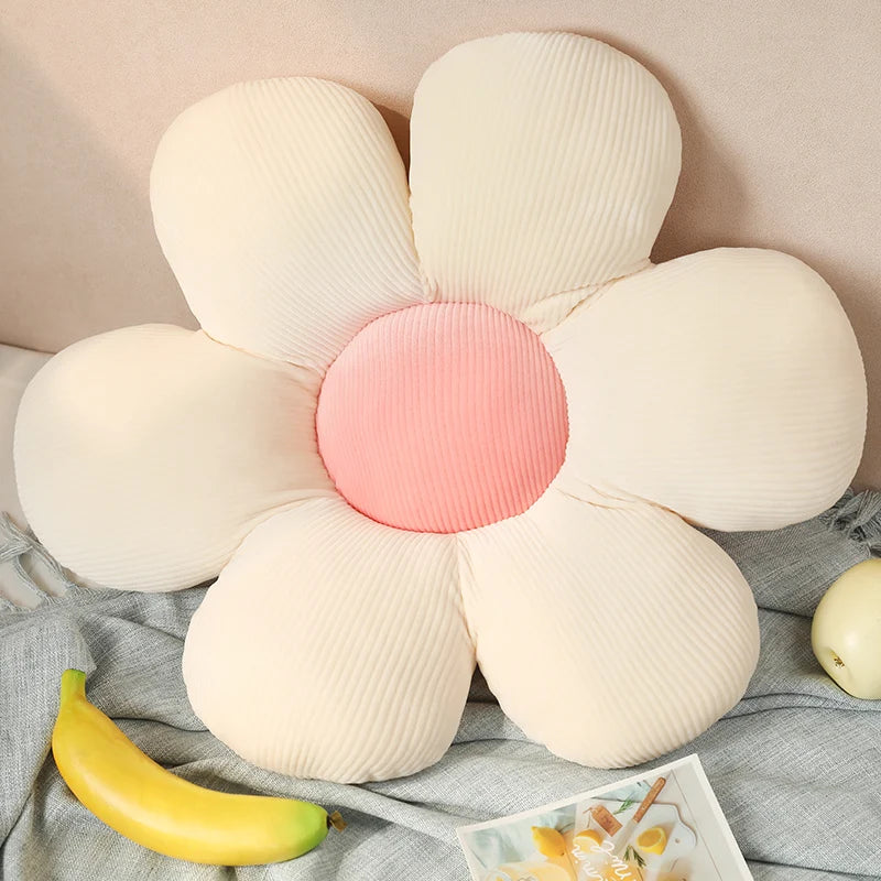 35/45cm Stuffed Six Petal Flower Cushion Girly Room Decor Sunflower Pillow Bay Window Pink Flower Sit Bedroom Seat Pillow