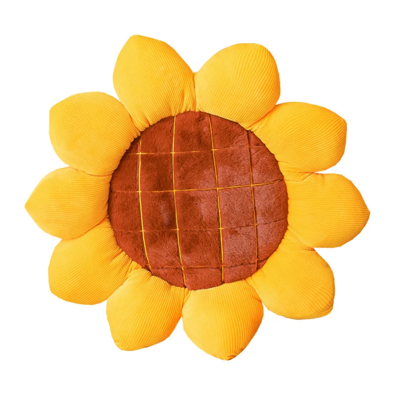 40/50/70CM 1pc Stuffed Sunflower Plush Plant Seat Cushion Flowers Decor Pillow Props For Sofa Chair Indoor Floor