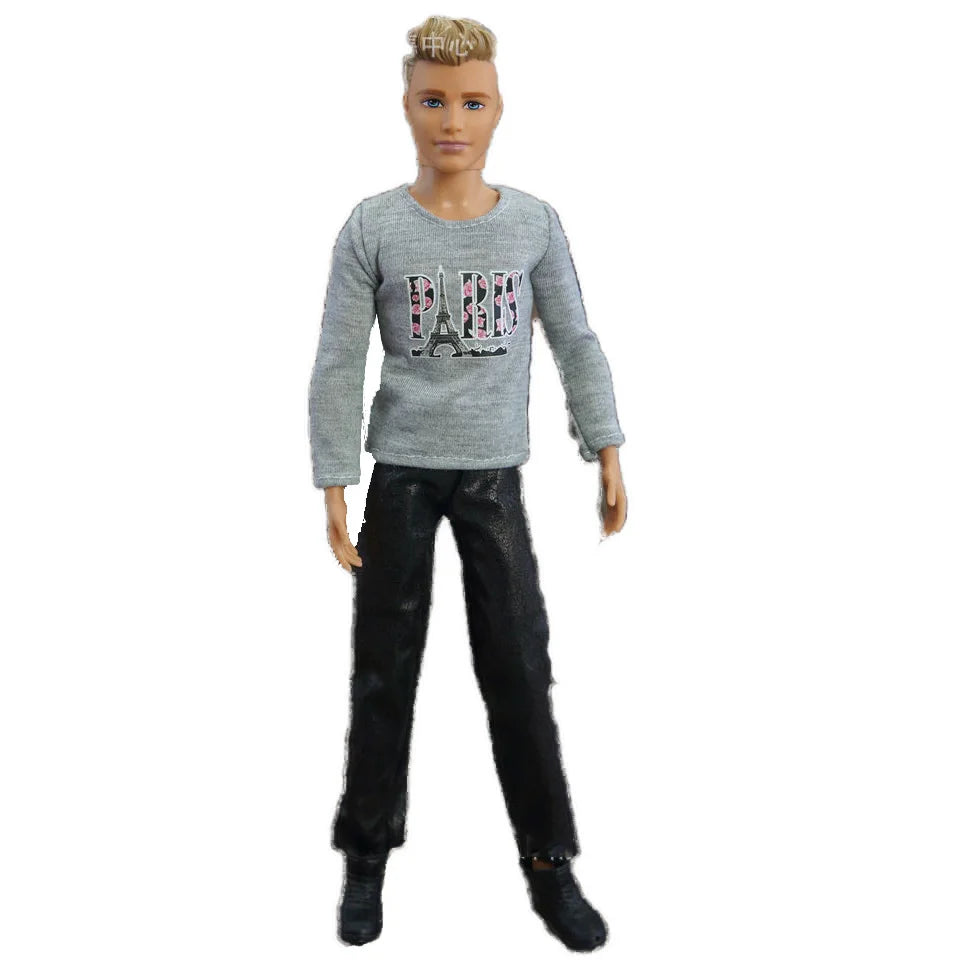 Ken Doll Clothes Doll Daily Wear Casual Suit Sweatshirt Pants Wedding Party Suit Man Male Doll Clothes For 30cm Doll Accessories