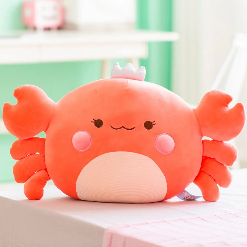 58cm Soft Down Cotton Crab Plush Toy Cartoon Animal Ocean Creative Stuffed Doll Sofa Pillow Cushion Friends Girls Birthday Gifts