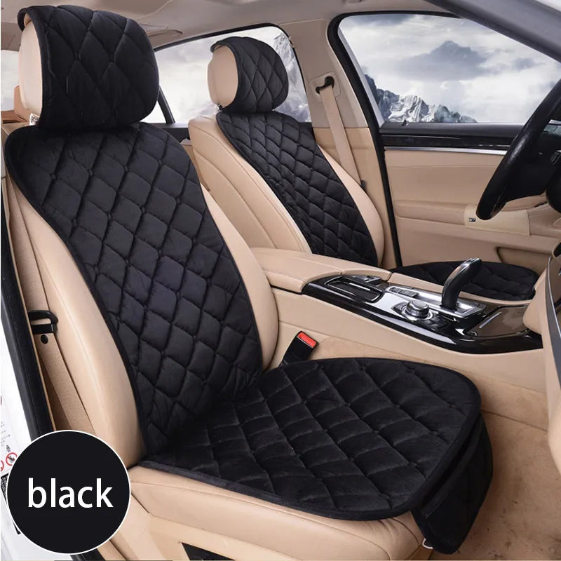 Car Seat Covers Protector Set Universal Auto Front Rear Chair Cushion Pad Warm Plush Automobiles Seat Covers Mat Car Accessories