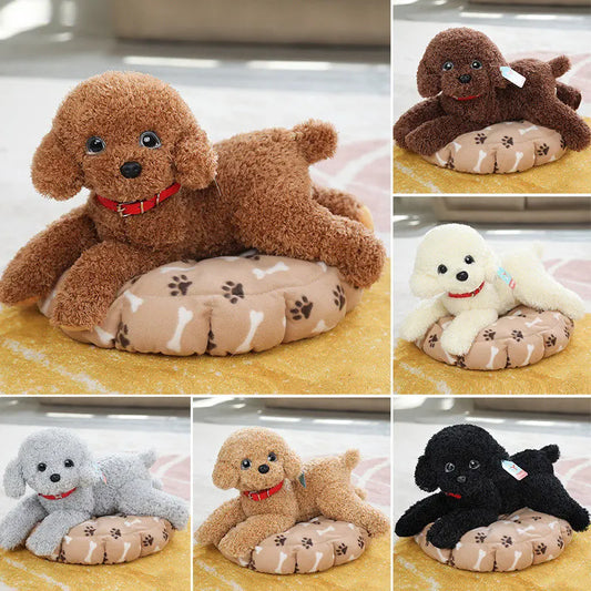 35/55cm Real Life Teddy Dog Poodle Plush Toys Suffed Animal Doll For Christmas Birthday Gift