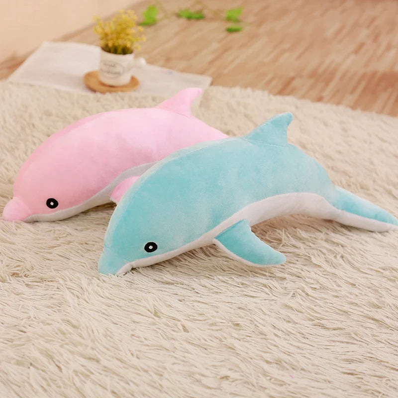 New 30cm Lovely Dolphin Plush Toys Stuffed Soft Cute Animal Dolls Sofa Decor Baby Pillow Cushion for Kids Children Gifts