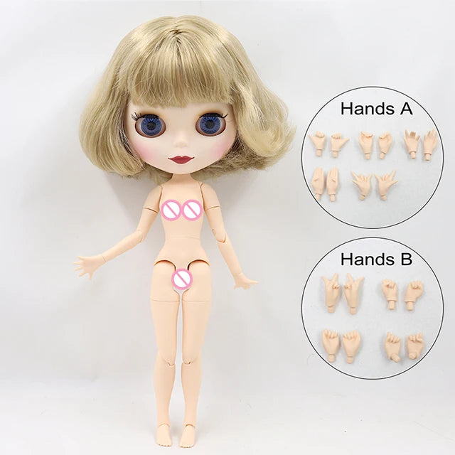 ICY DBS Blyth Doll 1/6 BJD Joint Body 30cm Nude Doll White Skin Tan Skin Dark Skin Special Price Girls Gift Random Eyes Colors