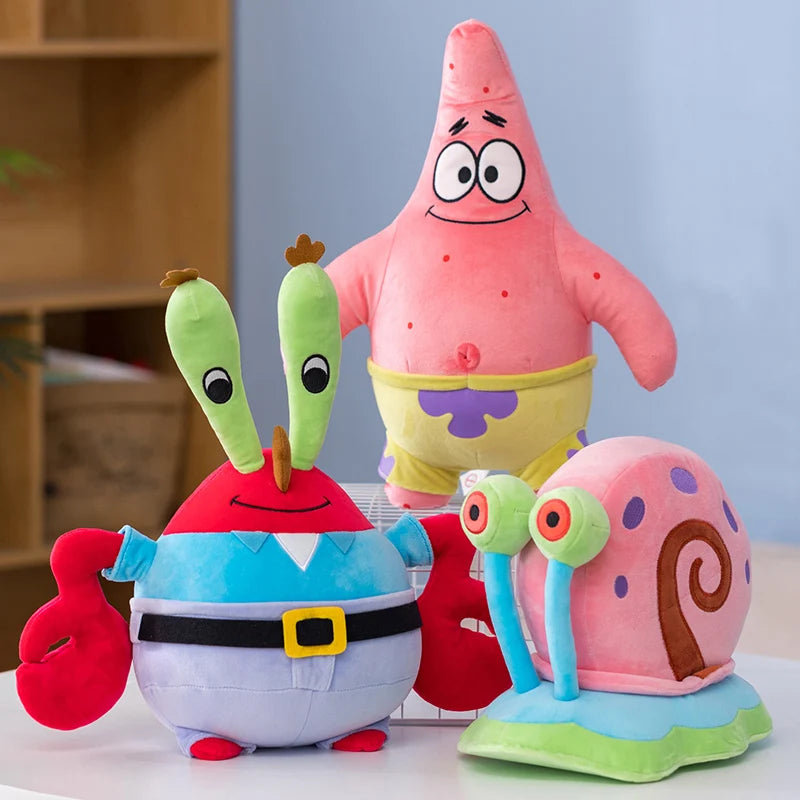 Marine Life Plush Doll Lovely Patrick Star Stuffed Toy Kawaii Decora Keychain Backpack Pendant Gift For Kids Birthday Present