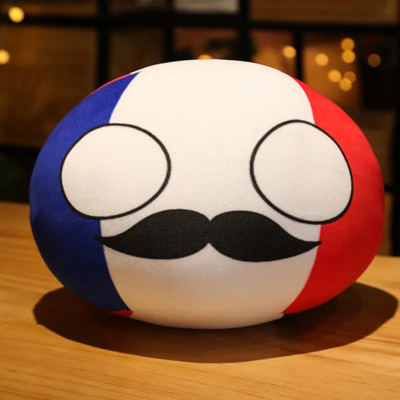 Hot 10/40cm Creative Country Ball Toy Stuffed Polandball Plush Doll Countryball USSR USA FRANCE RUSSIA UK JAPAN GERMANY  ITALY