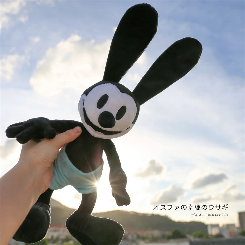 40/55cm Oswald Doll Plush Toy Black Rabbit Plushies Anime Oswald the Lucky Rabbit Appease Doll Birthday Gifts For Kids Girl