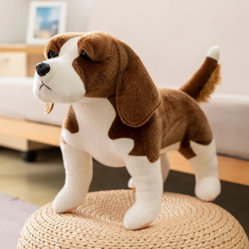 30cm-60cm New Simulation Dog Plush Toy Soft Stuffed Hound Golden Retriever Chihuahua Bulldog Shar Pei Pomeranian Pet Dog Doll