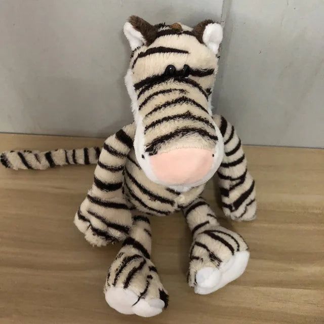 25CM Hot Sale Popular Lion Elephant Giraffe Monkey Stuffed Plush Doll Jungle Series Stuffed Animal Toys for Kids Children Gift