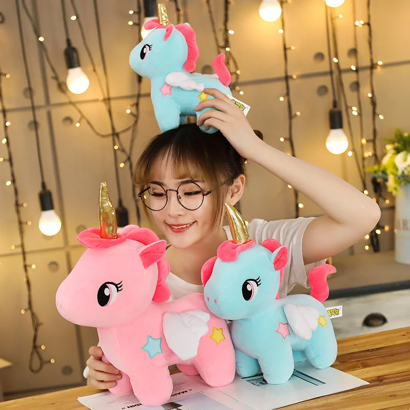 10/20cm Soft Unicorn Plush Toy Baby Kids Appease Sleeping Pillow Doll Animal Stuffed Plush Toy Birthday Gifts for Girls Children