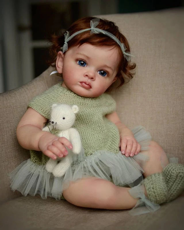 NPK 60CM Completed Doll in Picture Reborn Doll Tutti Toddler Girl Hand Paint Doll with Genesis Paint High Quality 3D skin Doll