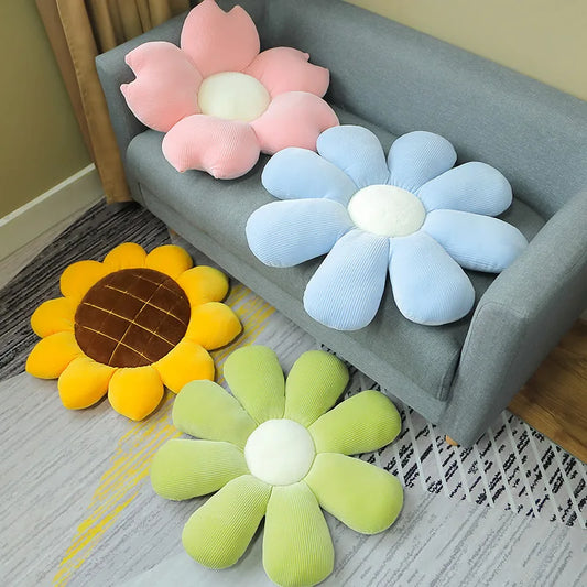 1pc 40cm Bay Window Pink Flower Flower Cushion Girly Room Decor Sunflower Pillow  Setting for Kids Bedroom Seat Pillow