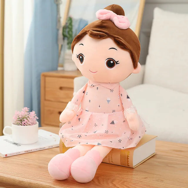 45/90cm Super Kawaii Plush Girls Doll with Clothes Kid Girls Baby Appease Toys Stuffed Soft Cartoon Plush Toys for Children Gift