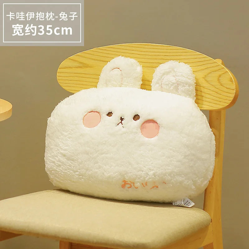 Nice Cute 35CM Plush Animals Pillow Soft Lovely Bear Rabbit Frog Tiger Pig Doll Sofa Chair Cushion For Girls Birthday Gifts