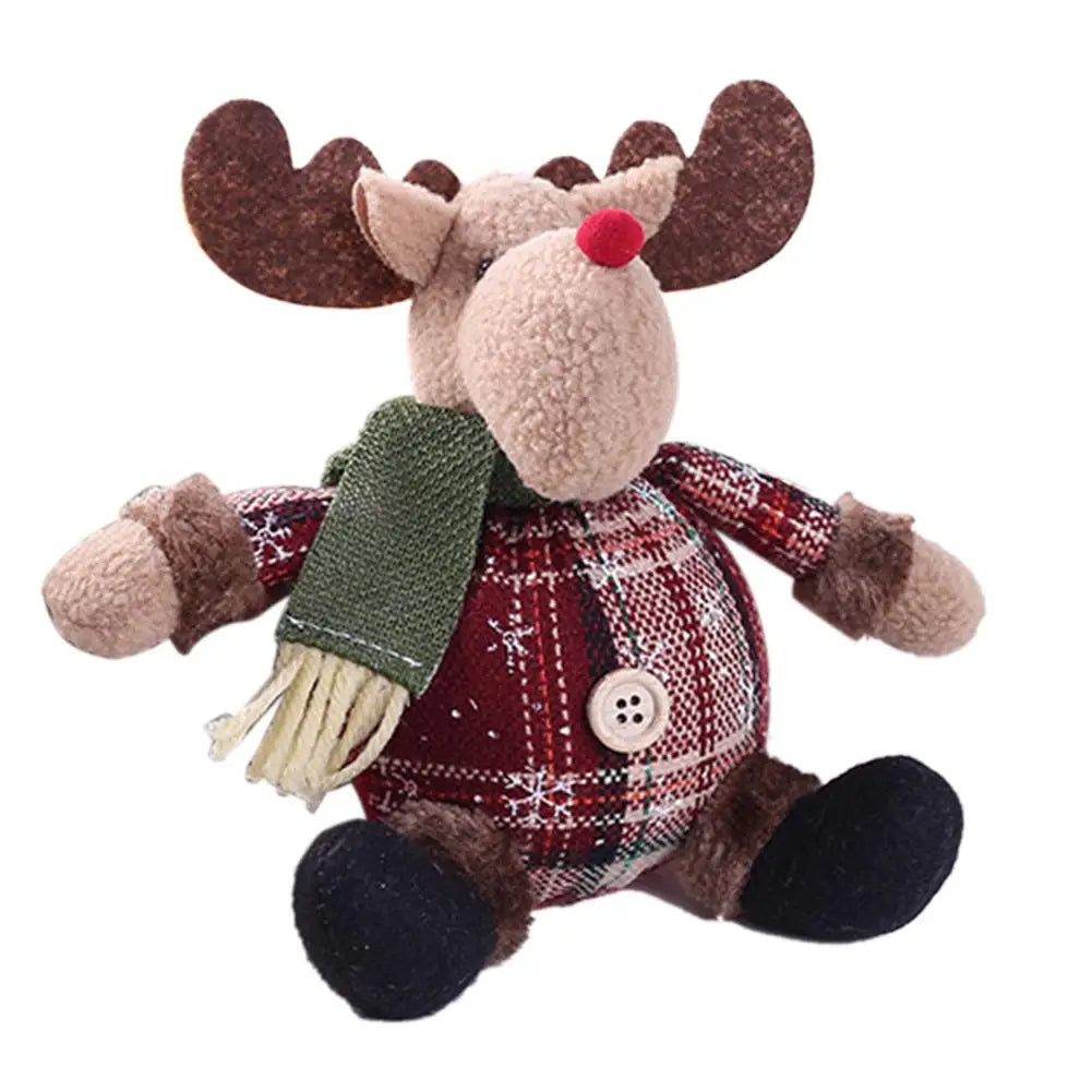 Xmas Doll Santa Snowman Deer Shaped Doll Christmas Decoration Gift Doll Christmas Tree Hanging Ornament New Year Xmas Home Decor