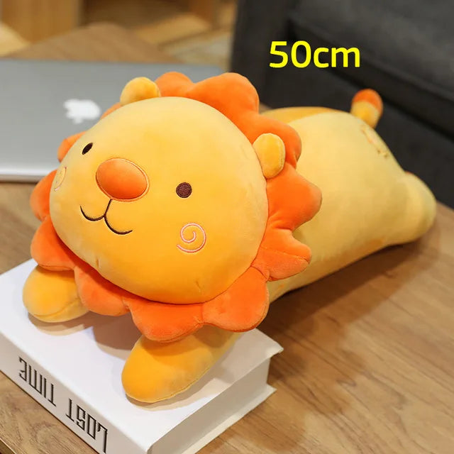 50cm Kawaii Smile Lion Plush Toys Cartoon Sunshine Lion King Pillow Stuffed Soft Animal Cushion for Children Girls Gifts