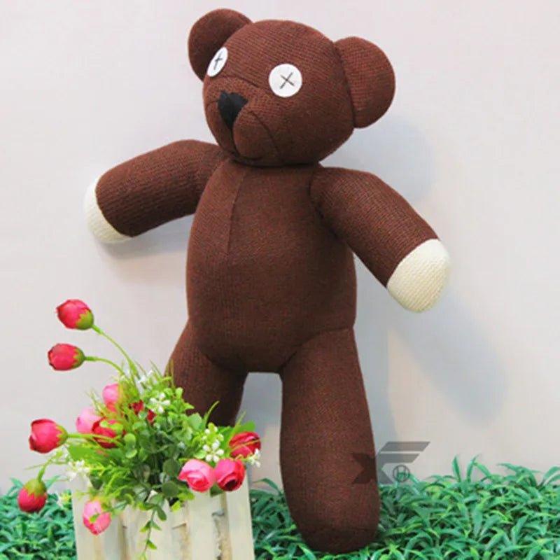 23cm Mr Bean Bear Animal Stuffed Plush Toy Soft Cartoon movie Brown Figure Doll Child Kid Gift Toy girl cute Birthday Gift