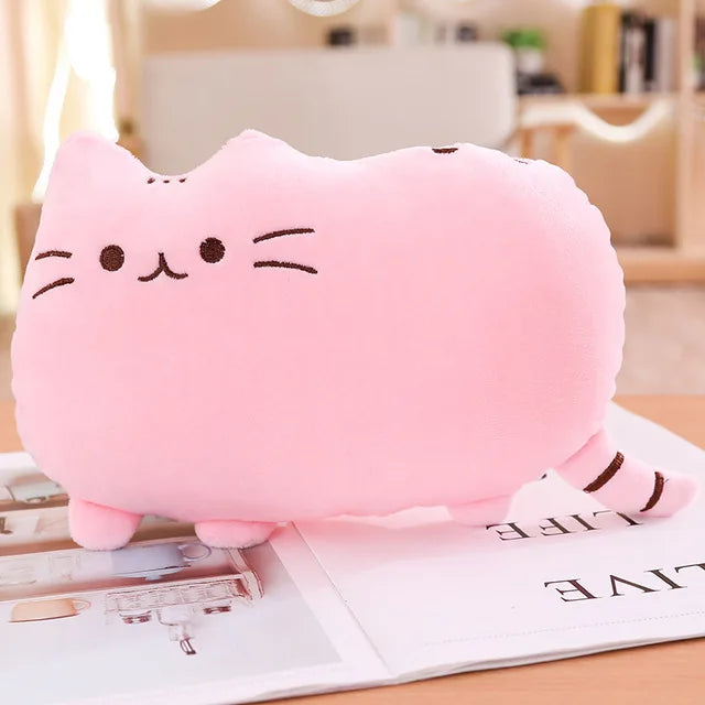 Kawaii Cat plush Pillow kitten Cushion soft Colorful Stuffed Toys gray pink white plush doll houseware gifts for girlfriend