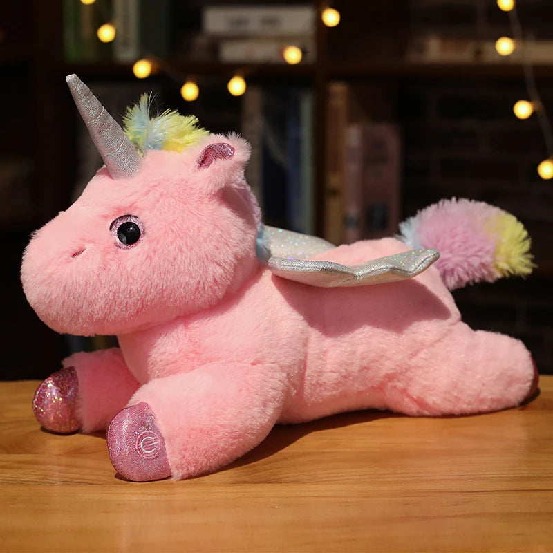 Lighting Unicorn Luminous Unicorn Plush Toy Lovely Animal  Soft Stuffed Doll Baby Appease Toys Kids Birthday Gift