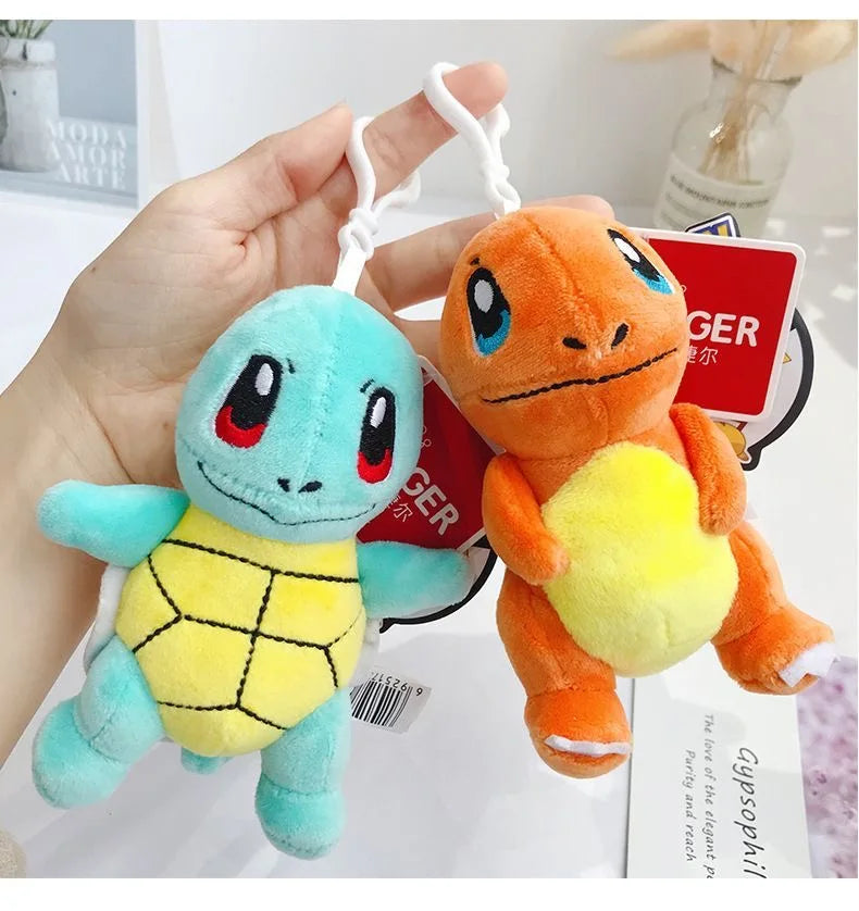 Pokemon Bag Pendant Cute Plush Pikachu Keychain Charmander Squirtle Bulbasaur Snorlax Stuffed Toy Small Doll Gift For Kid