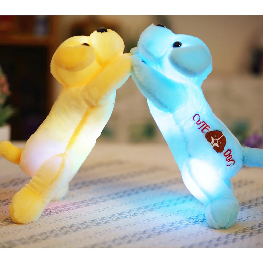 35cm Plush Dog Doll W/ Colorful LEDs