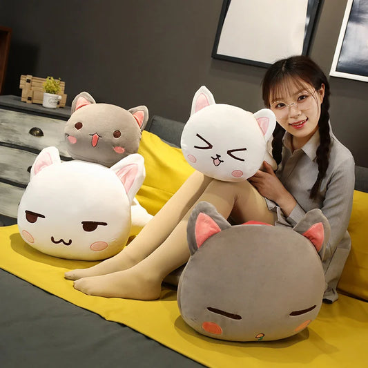 28/40/65cm Cute Lying Cat Plush Toys Stuffed Soft Animal Dolls Lovely Cat Pillow Toys for Children Girls Birthday Gifts